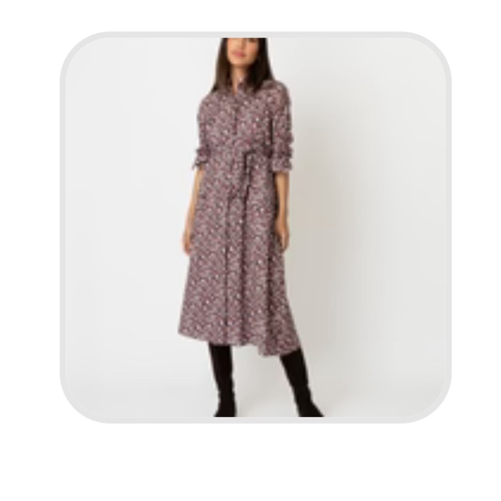 Ann Mashburn Gianna Safari Dress in Red/Navy Karen’s choice Liberty fabric